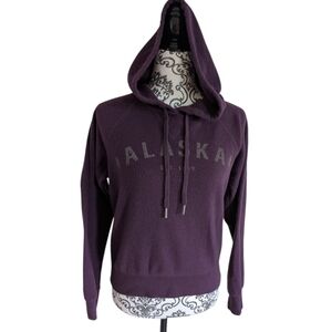 TechStyles Hoodie Fleece Purple Alaska Drawstring Hood Active Women's size Small